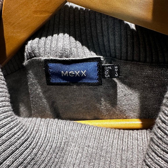 MEXX turtleneck short sleeve gray sweater size M - Picture 4 of 9
